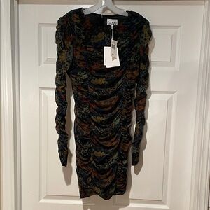 Ganni Floral Long Sleeve Dress